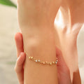 Dorika Armband - Date Armband Silber/Gold - Zierliches verstellbares Armband, Geschenk für sie – Geschenk zum Geburtstag